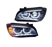 Front Light Assembly Compatible With X1 E84 F49 2010 2011 2012 2013 2014 2015 DRL Angel Eye Lamps Assembly Driving Light Signal Lamp Front Headlight(Ordinary)