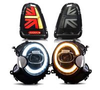 Front Light Assembly Led Headlights Assembly With Smoked Tail Lights Front Rear For Combo For BMW For Mini For Coopers R56 R57 R58 R59 2007-2013