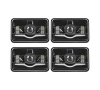 Front Lights With Sequential Turn Signal For Pontiac For Grand Prix Firebird Firefly Concord Eagle Spirit H4656 H4651 H6545 H4666 4''x6" Inch LED Headlight LED Headlight Assembly(Black 4 PCS)