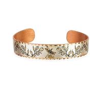 FRONT LINE JEWELRY Dragonfly Cuff Bracelet for Women - Open-Ended Copper Bracelet, Handmade Dragonfly Gift Jewellery