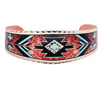 FRONT LINE JEWELRY Native American Arrowhead Cuff Bracelets: Copper Tribal Cuff for Men, Women