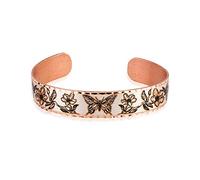 FRONT LINE JEWELRY Native American Copper Bracelets: Wolf/Bear/Horse/Zia/Pueblo/Sunflower/Butterfly/Dragonfly/Flower/Cat/Maple/Turtle