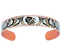 FRONT LINE JEWELRY SW Native American Bear Claw Bracelet - Bear Paw Adjustable Copper Cuff for Men & Women, Native Indian Apache Tribal Jewellery Gift for Unisex with Gift Box