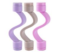 Front Load Washer Door Stopper - 3Pcs Magnetic Prop 65g ABS PP 2x10cm Violet Pink Gray, Safety Door Holder Latch | Ventilation Support Bracket To Dry Washer Odor For Laundry