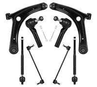 Front Lower Control Arm Kit for Dodge Caliber 2009-2012, for Jeep Compass/Patriot 2007-2017 8pcs Suspension Kit with Ball Joints Sway Bars Tie Rods