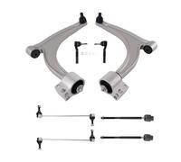Front Lower Control Arm, Sway Bar Links, and Tie Rod Ends Kit Compatible with 2004-2012 Aura (Including 2007-2009 Models)