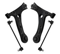 Front Lower Control Arm with Ball Joint, Sway Bar End Links, Outer Tie Rods Assembly for Toyota Corolla 2014-2019 (Driver & Passenger Side) - MS861155/MS861154/K90433/ES800525