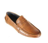 Front Men's Hamilton Slip-on Loafers Slip-on Shoes- Genuine Leather, Timeless Style for Daily Activities Shoes | Size-12 Tan