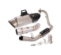 Front Mid Connect Link For Benelli For Leoncino 250 TRK251 Slip-On Full Exhaust System 51 Motorcycle Tail Pipe Escape With DB Killer Exhaust Muffler(E)
