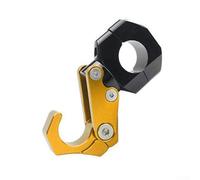 Front motorcycle hook for headscarf and luggage bag mounting, 22mm to 30mm handlebar bracket made of ABS and aluminum alloy material (Gold)