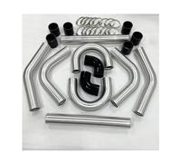 Front Mount Intercoolers Charge Air Cooler 450x140x65 2.0' Universal Turbo Intercooler Piping Kit Car Engine Intercooler