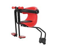 Front Mounted Child Bicycle Seat, Portable Bicycle Seat ,with Footrests and Safety Guard, Quick Release Folding Design, Weight Capacity 50kg. Suitable for Children aged 8 Months to 4 Years (Red)