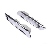 Front Mudguard Fender Trim, Silver Left & Right Front Mudguard Fender Trim for BMW for 5 Series for F18 13-15