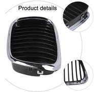 Front Net 1/2PCS Chrome Black Front Bumper Kidney Grille For BMW For E39 1997-03 51137005837 51137005838 Car Accessories Front Grille(Pair)