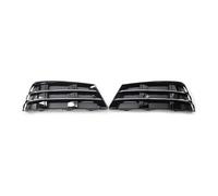 Front Net 1Pair Car Front Bumper Fog Light Grille Cover Lower For A4 B9 2016 2017 2018 Chrome/Black ABS Plastic LH + RH Side Radiator Grille(Chrome)