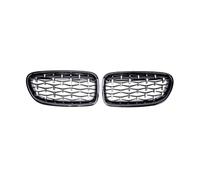 Front Net Car Front Kidney Bumper Grill Grilles Diamond Racing Grille For BMW 5 Series F10 F11 F18 520 523 525 530i For M5 10-17 Radiator Grille(Black Silver)