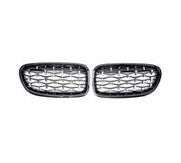 Front Net Car Front Kidney Bumper Grill Grilles Diamond Racing Grille For BMW 5 Series F10 F11 F18 520 523 525 530i For M5 10-17 Radiator Grille(Black Silver)
