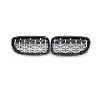 Front Net Diamond Grills Car Kidney Grille Front Bumper Racing Grill Auto Styling For BMW E90 E91 318i 320i 325i 328i 2009-2012 Front Grille(Black Silver)