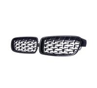 Front Net For BMW F30 F31 F35 3 Series 320 323 325 330i Car Front Kidney Bumper Grill Grilles Diamond Style Racing Grills Grille Front Grille(Silver and Black)