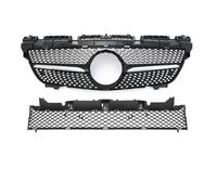 Front Net For Mercedes R172 For Benz SLK 2011-2015 For Diamond GT Style Front Inlet Grille Bumper Grill Middle Grid Mesh Radiator Grille(B Black)
