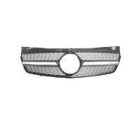 Front Net Front Kidney Grilles Radiator Grille Bar Front Bumper Grille Grills For Mercedes For Benz W639 For Viano For Vito 2011 2012 2013 2014 Facelift Racing Grill(Black)