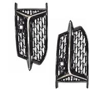 Front Of The Vehicle Compatible With For RS6 C8 2018 2019 2020 2021 2022 2023 2024 Car Front Bumper Fog Light Cover Grille Honeycomb Grill