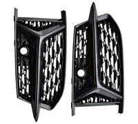 Front Of The Vehicle Compatible With For RS6 C8 2018 2019 2020 2021 2022 2023 2024 Car Front Bumper Fog Light Cover Grille Honeycomb Grill