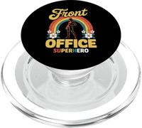 Front Office Secretary Superhero Heroic Admin Support Funny PopSockets PopGrip for MagSafe