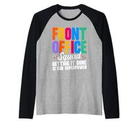 Front Office Squad Front Desk Receptionist Raglan Baseball Tee