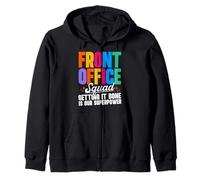 Front Office Squad Front desk receptionist Zip Hoodie