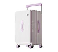 Front Open Carry On Luggage, Built-in Charging Port, Pc Hard Shell, Thickened Aluminum-Magnesium Alloy Handle, Loaded Shock-Absorbing Brake Wheels, Expandable Suitcase for Business & Travel