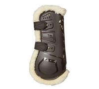 Front open horse gaiters with fur Back on Track airflow
