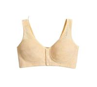 Front Opening Mom Underwear Vest Pure Women's Middle-Aged and Elderly Bra Large Cup Size Lace Non Sponge Bra