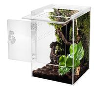 Front Opening Terrarium Jumping Spider Enclosure,Tall Arboreal Tarantula Enclosure Terrarium with Cross Ventilation,Waterproof Acrylic Reptile Enclosure (6 * 6 * 9inch)