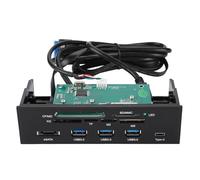 Front Panel Internal Card Reader, 5.25 Inch Multifunction Internal Card Reader Dashboard, Pc Front Panel Card Reader Support USB 3.0, USB 3.1, eSATA M2 + SD MS XD CF TF