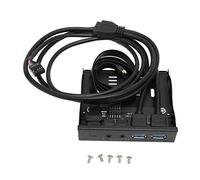 Front Panel USB 3.2 Hub Iron Shell Floppy Disk Reader with 2 USB 3.0 Ports and Type C Interface for PC Chassis Linux Systems