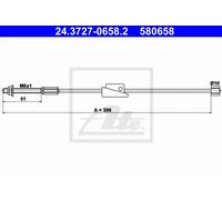 Front Parking / Hand Brake Cable fits Ford Fiesta Fusion Mazda 2