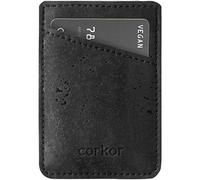 Front Pocket Wallet Minimalist Slim Wallet for Men Vegan Non-Leather Corker Cork (Black)
