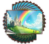Front Porch Fall Decor Helmet Lettering Sticker | Castle Under The Rainbow Sky Funky for Outdoor Decor(8X12CM)