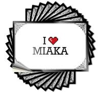Front Porch Fall Decor Outside Porch Window Tattoo | I Love Miaka Fire Durable Vinyl Sticker Easy Apply for Autumn(8X12CM)