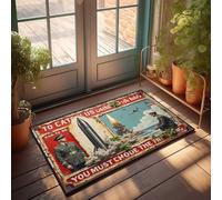 Front Porch Layered Rug Warfare Warning: The Perils Of Underestimating Military Might Doormat Doors For House Camper Decor(40X60CM)