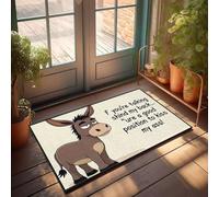 Front Porch Mat Outdoor A Donkey Says, "If You'Re Talking Shind My Back... Doormat Bathroom Stuff Front Porch Mat Outdoor(40X60CM)