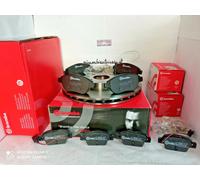 FRONT/POST BRAKE DISCS + SKATES KIT BREMBO FOR FIAT BRAVO II(198) 1.6DMJT KW77