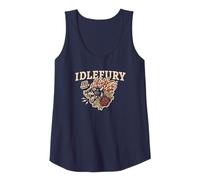 FRONT PRINT Idle Fury Flaming Panther Streetwear Tattoo Tank Top