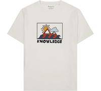 Front Printed T-shirt KnowledgeCotton Apparel Blanc L