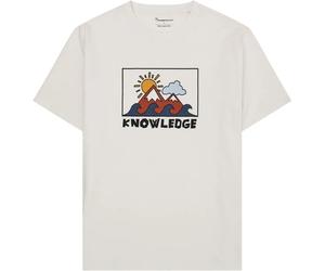 Front Printed T-shirt KnowledgeCotton Apparel Blanc XL