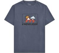 Front Printed T-shirt KnowledgeCotton Apparel Bleu L