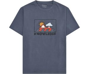 Front Printed T-shirt KnowledgeCotton Apparel Bleu XL