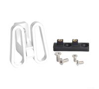 Front Rack Adapter, 6061 Aluminum Alloy Folding Bike Accessory Quick Release Mount Compact Design for Brompton for DAHON Commuters(Silver)