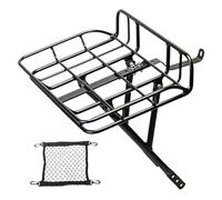 Front Rack for Bicycle | High Capacity Metal with Screw Net - Front Basket for Bikes Large Luggage Rack - for Road Mountain Folding Cycling Commuting Shopping Basketball